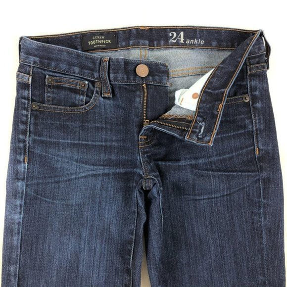 J.Crew Toothpick Skinny ankle Jeans Womens Size 24 - Picture 5 of 9